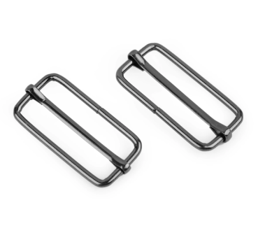 Stegschnalle Nickel Schwarz - 38 mm